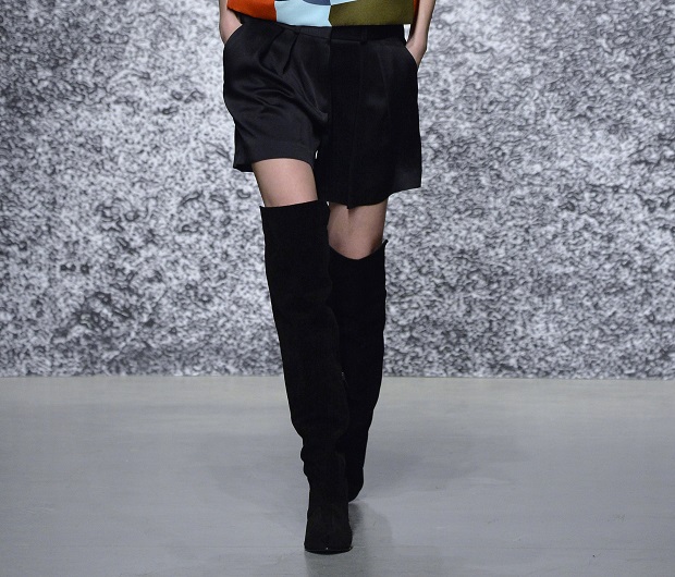 A model presents a creation for Paul & Joe during the 2014/2015 Autumn/Winter ready-to-wear collection fashion show, on March 4, 2014 in Paris. AFP PHOTO / MIGUEL MEDINA (Photo credit should read MIGUEL MEDINA/AFP/Getty Images)